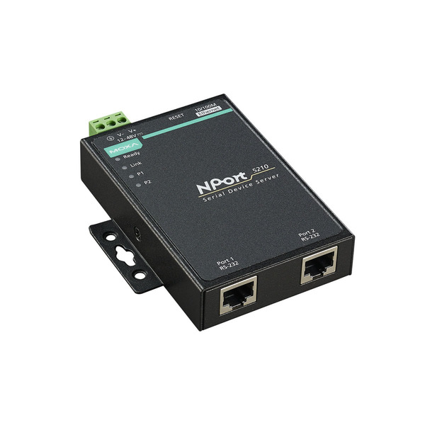 Moxa 2Port Dvc Srvr, 10/100M Eth., Rs-232, Rj45 8Pin, Nport 5210 W